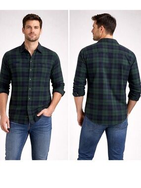 J Crew Slim Fit Tartan Plaid Flannel Shirt